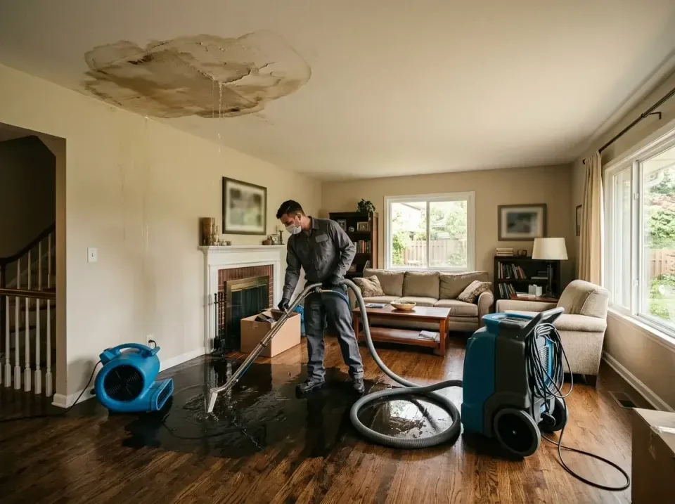 attic-pipe-burst-ceiling-drip-008 — frequently asked questions, Water Damage Restoration & Carpet Care in Spring City, PA